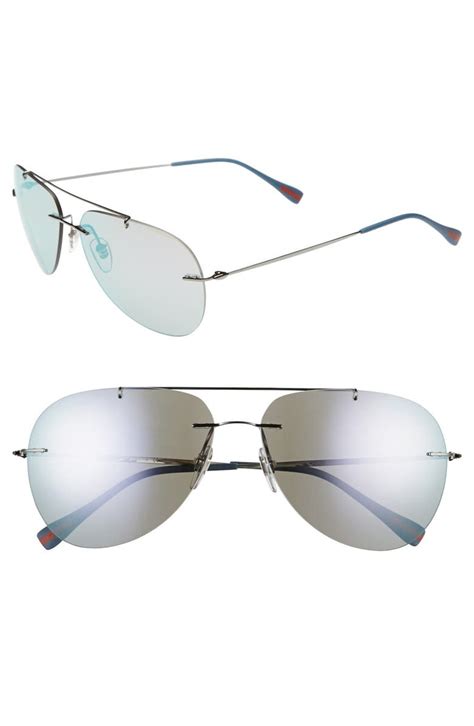 prada pilot rimless sunglasses|original prada sunglasses price.